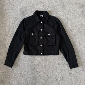 H&M cropped denim jacket